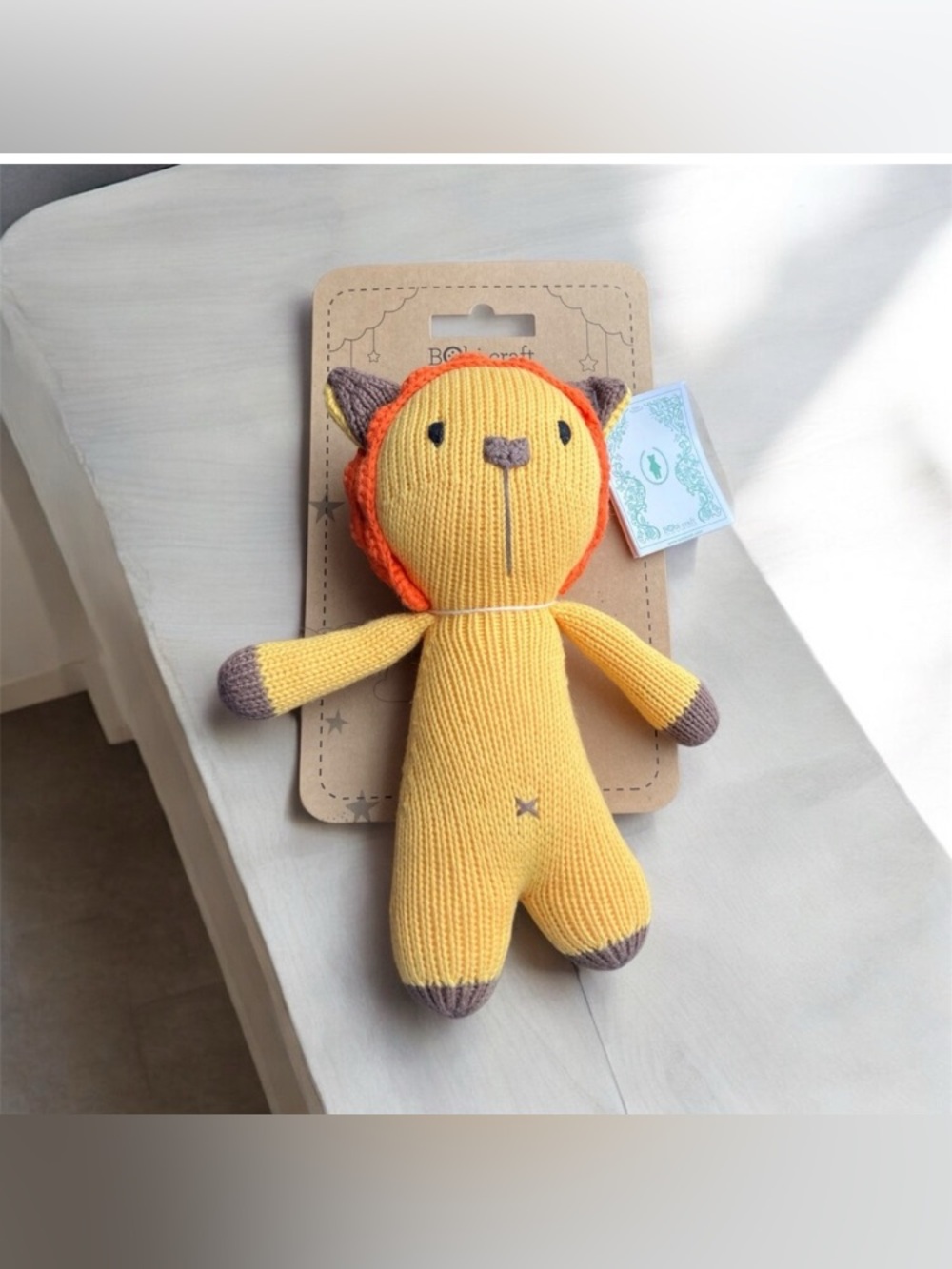 NEW BobiCraft The Knitting Leo Lion The Knitting Collection Organic Handmade